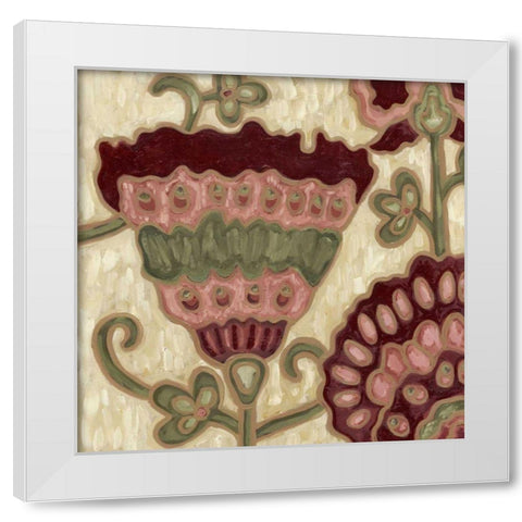 Romantic Chintz II White Modern Wood Framed Art Print by Deans, Karen