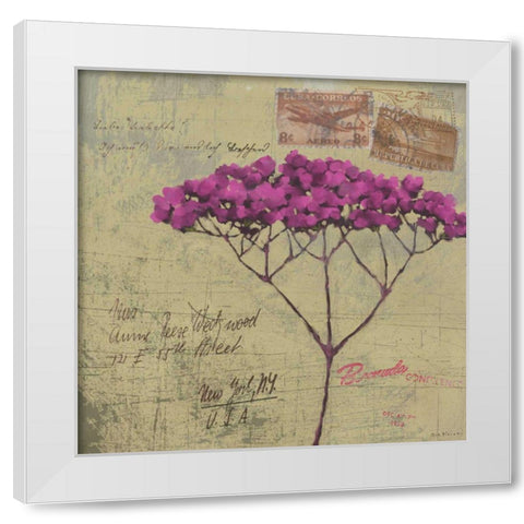 Postage IV White Modern Wood Framed Art Print by Novak, Rick