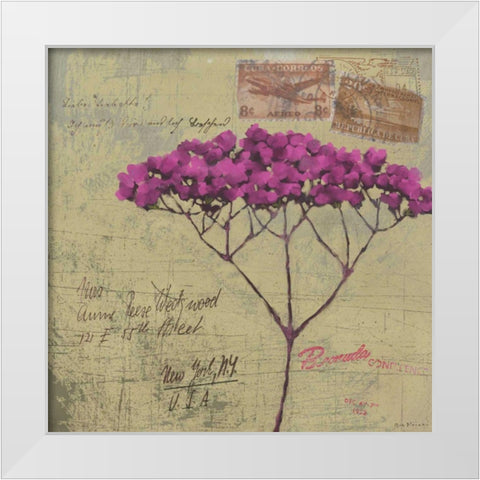 Postage IV White Modern Wood Framed Art Print by Novak, Rick