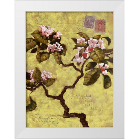 Postage V White Modern Wood Framed Art Print by Novak, Rick