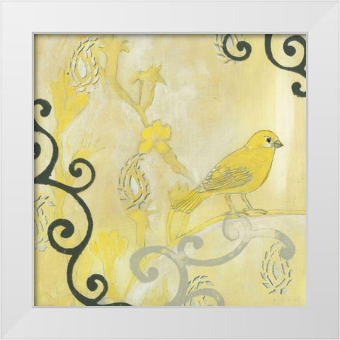 Canary I White Modern Wood Framed Art Print by Fuchs, Jodi