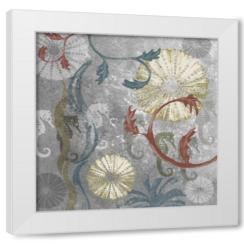 Seahorse Collage I White Modern Wood Framed Art Print by James, Andrea
