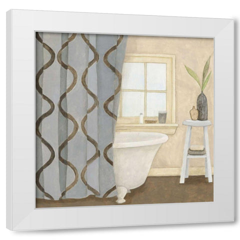 Patterned Bath IV White Modern Wood Framed Art Print by Meagher, Megan