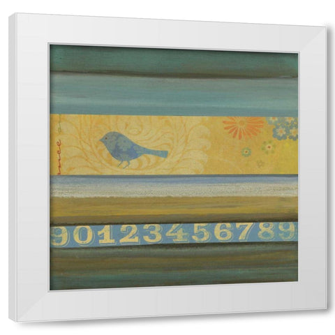 Blue Bird White Modern Wood Framed Art Print by Green-Aldridge, W.
