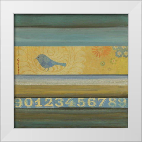 Blue Bird White Modern Wood Framed Art Print by Green-Aldridge, W.