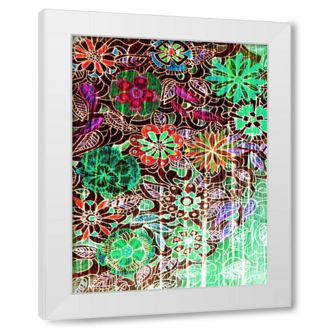 Flower Drift I White Modern Wood Framed Art Print by Harrington, Danielle