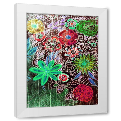 Flower Drift II White Modern Wood Framed Art Print by Harrington, Danielle