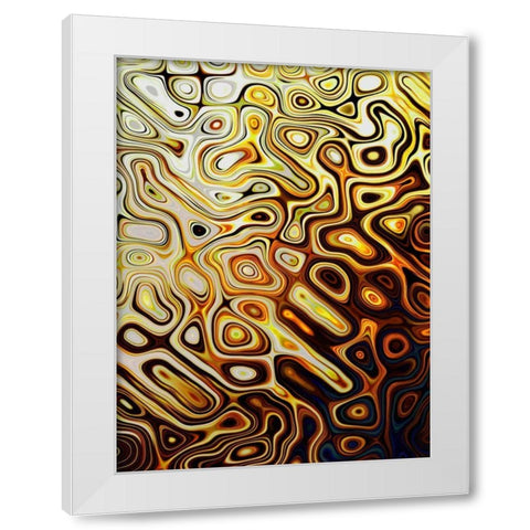 Metallic Shapes I White Modern Wood Framed Art Print by Harrington, Danielle