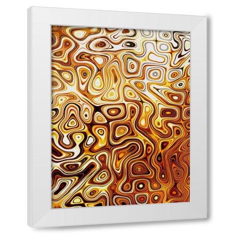 Metallic Shapes II White Modern Wood Framed Art Print by Harrington, Danielle