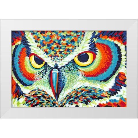 Bright Eyes White Modern Wood Framed Art Print by Vitaletti, Carolee