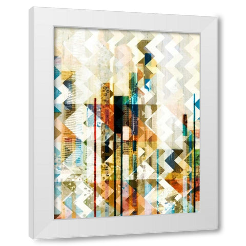 Urban Chevron II White Modern Wood Framed Art Print by Vision Studio