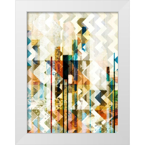Urban Chevron II White Modern Wood Framed Art Print by Vision Studio