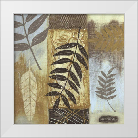 Patterns of Nature I White Modern Wood Framed Art Print by Russell, Wendy
