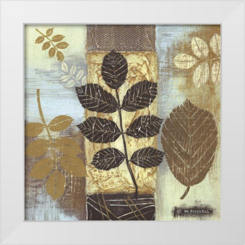 Patterns of Nature II White Modern Wood Framed Art Print by Russell, Wendy