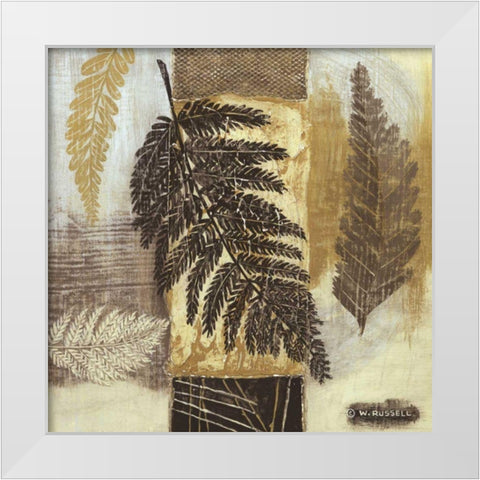 Patterns of Nature III White Modern Wood Framed Art Print by Russell, Wendy