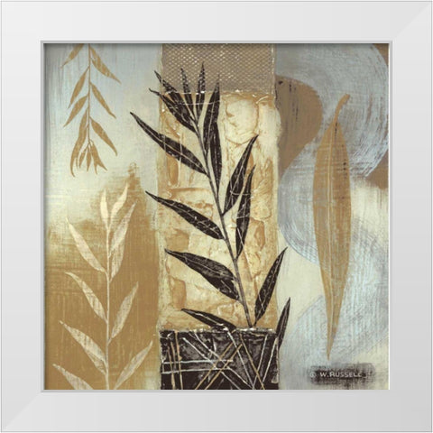 Patterns of Nature IV White Modern Wood Framed Art Print by Russell, Wendy