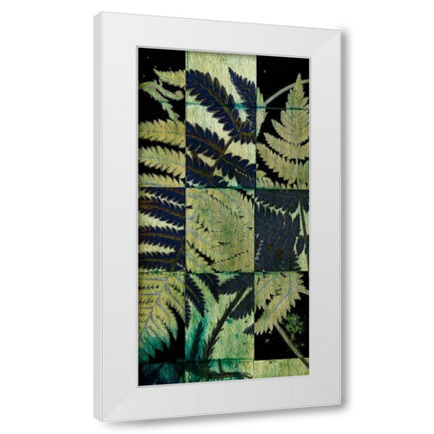 Midnight Ferns I White Modern Wood Framed Art Print by Vision Studio