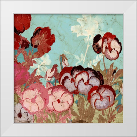 Tokyo Rose II White Modern Wood Framed Art Print by Vision Studio