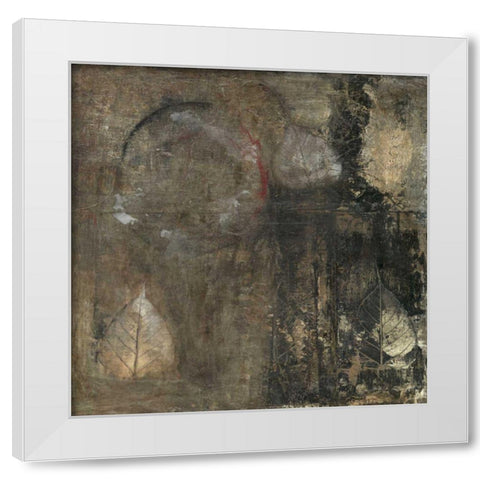Neutral Leaves II White Modern Wood Framed Art Print by Ray, Elena