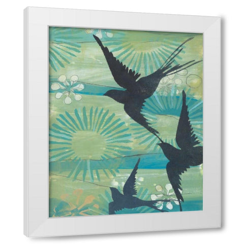 Swoop II White Modern Wood Framed Art Print by Fuchs, Jodi