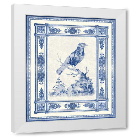 Toile de Jouy I White Modern Wood Framed Art Print by Vision Studio