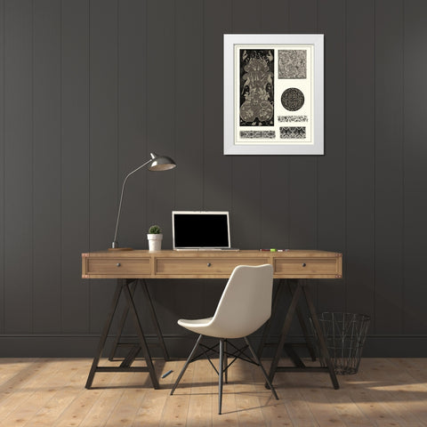 Braoque Details II White Modern Wood Framed Art Print by Vision Studio