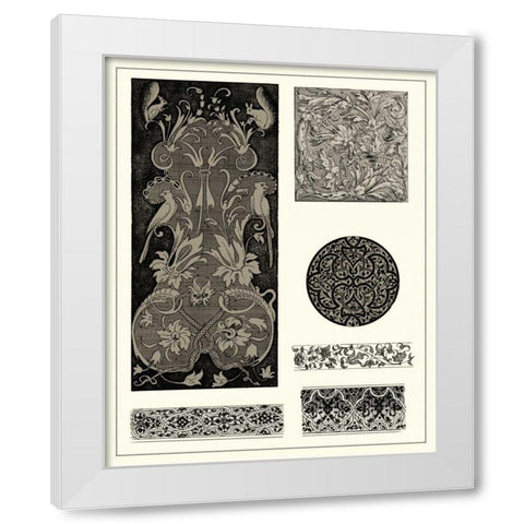 Braoque Details II White Modern Wood Framed Art Print by Vision Studio