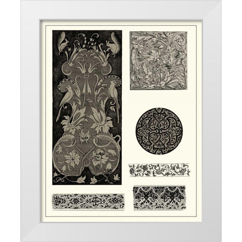 Braoque Details II White Modern Wood Framed Art Print by Vision Studio