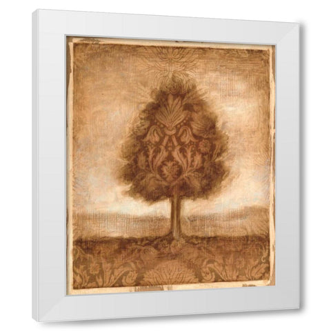 Patterned Maple I White Modern Wood Framed Art Print by Harper, Ethan