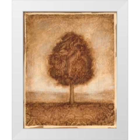 Patterned Maple II White Modern Wood Framed Art Print by Harper, Ethan
