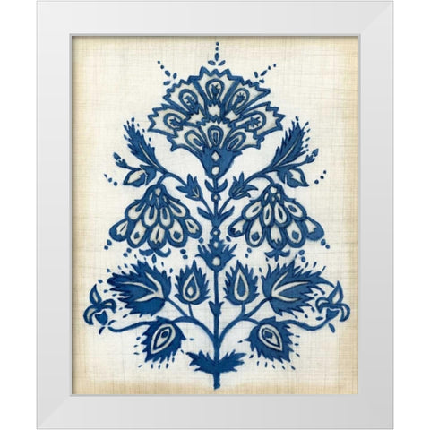 Eastern Indigo I White Modern Wood Framed Art Print by Meagher, Megan