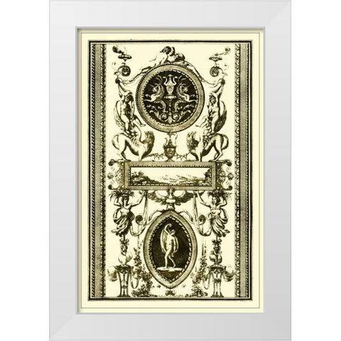 Ivory Screen II White Modern Wood Framed Art Print by Vision Studio