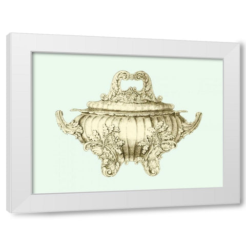 Celadon Porcelain II White Modern Wood Framed Art Print by Vision Studio