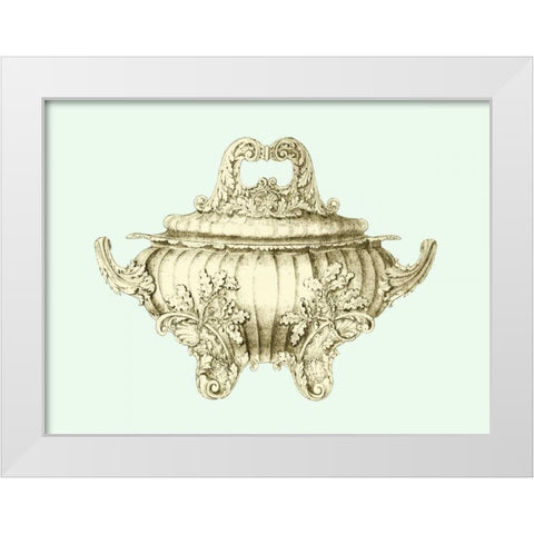Celadon Porcelain II White Modern Wood Framed Art Print by Vision Studio