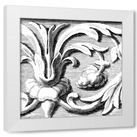 Sculptural Detail I White Modern Wood Framed Art Print by Vision Studio