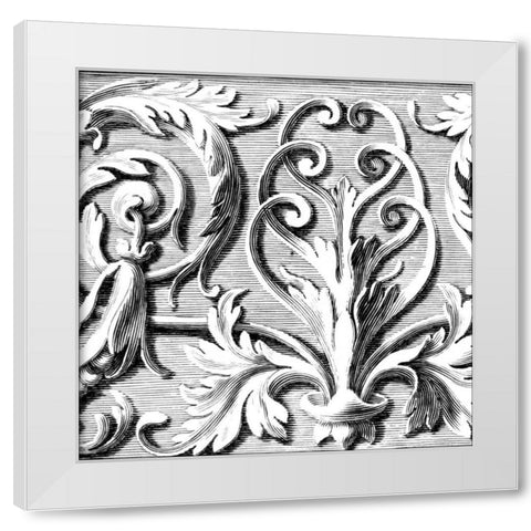 Sculptural Detail II White Modern Wood Framed Art Print by Vision Studio