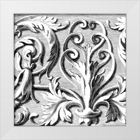 Sculptural Detail II White Modern Wood Framed Art Print by Vision Studio