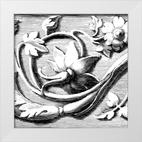 Sculptural Detail III White Modern Wood Framed Art Print by Vision Studio