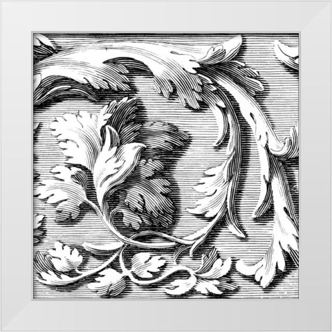 Sculptural Detail IV White Modern Wood Framed Art Print by Vision Studio