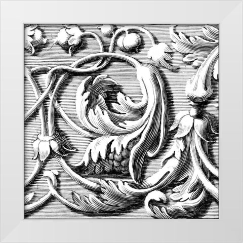 Sculptural Detail VI White Modern Wood Framed Art Print by Vision Studio
