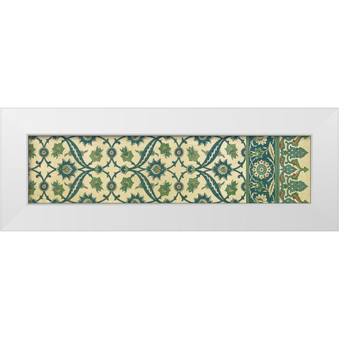 Panel Arabesque IV White Modern Wood Framed Art Print by Vision Studio