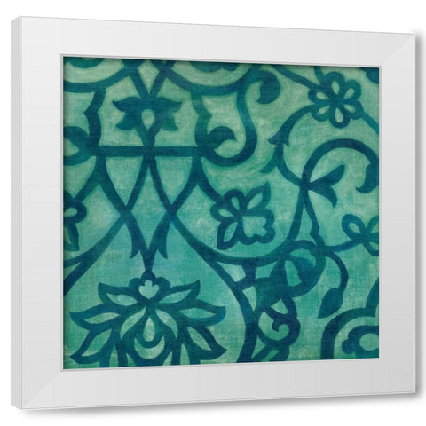 Persian Motif I White Modern Wood Framed Art Print by Meagher, Megan