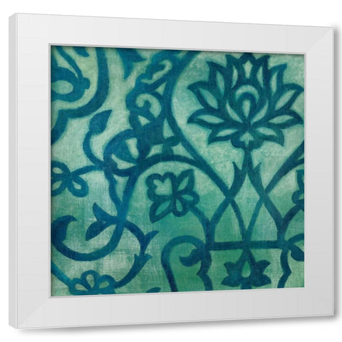 Persian Motif III White Modern Wood Framed Art Print by Meagher, Megan