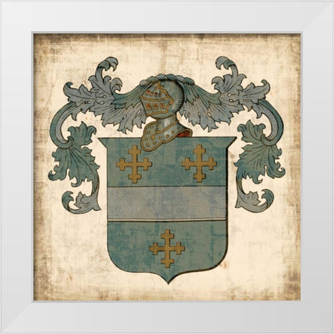 Noble Heritage III White Modern Wood Framed Art Print by Vision Studio