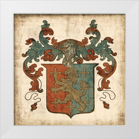 Noble Heritage IV White Modern Wood Framed Art Print by Vision Studio