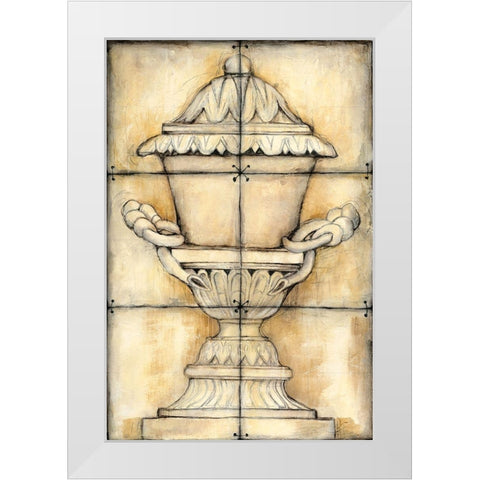 Ceramic Urn I White Modern Wood Framed Art Print by Goldberger, Jennifer