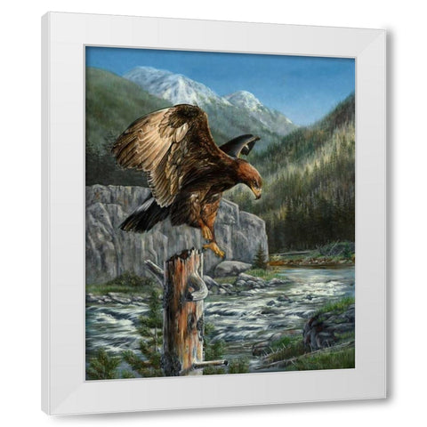 Golden Glory White Modern Wood Framed Art Print by Mock, Carolyn