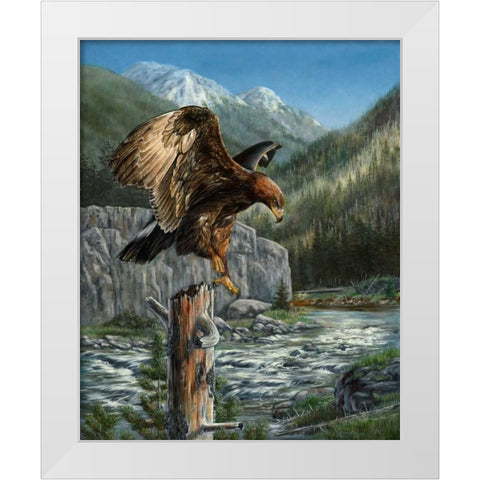 Golden Glory White Modern Wood Framed Art Print by Mock, Carolyn