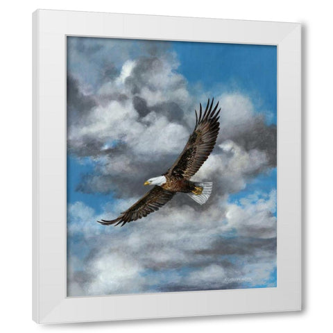 Soaring White Modern Wood Framed Art Print by Mock, Carolyn