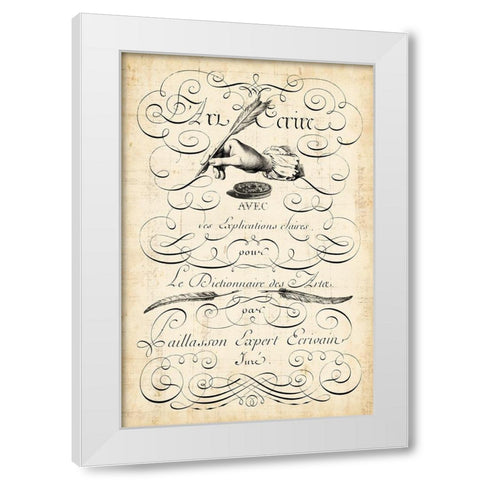 The Art of Penmanship White Modern Wood Framed Art Print by Vision Studio